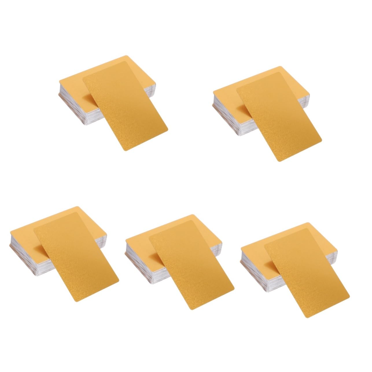 5 Sätze Sublimationsvisitenkarte Aluminiumplatte Blankokarten Stempelkarten Aluminiumkarten Goldene Visitenkarte Visitenkarten Aus Aluminium Leere Metallkarte 100 Stück * 5