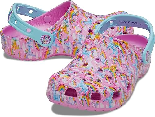 Crocs Classic Lisa Frank Clogs, Kids and Toddler Shoes, Taffy Pink, 2 US Unisex Little | Image 5