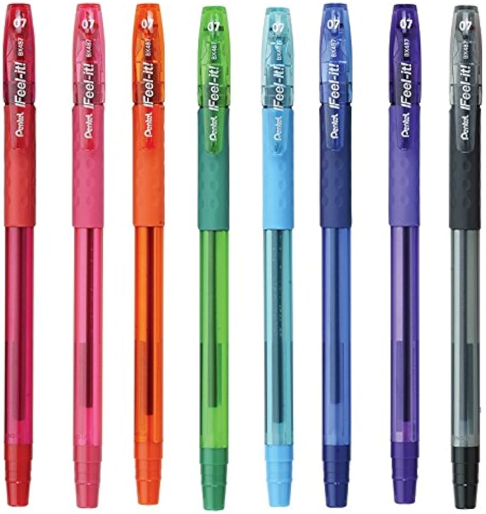 PENTEL Pochette de 6 Stylos bille à capuchon IFeel-it! BX487 : 1