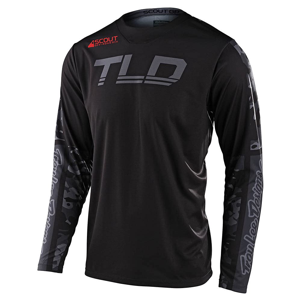 Troy Lee Designs Men's Black |Off-Road|Motocross|Recon Camo Scout Gp Jersey (, Sm)