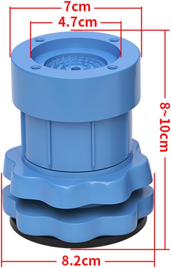 Furniture Risers,Sofa Risers,Bed Risers Adjustable Furniture Risers 4 Pcs Bed Raisers Support Up to 500kg Heavy Duty Support Legs Plastic Sofa Risers, Gray/Blue(Blue)