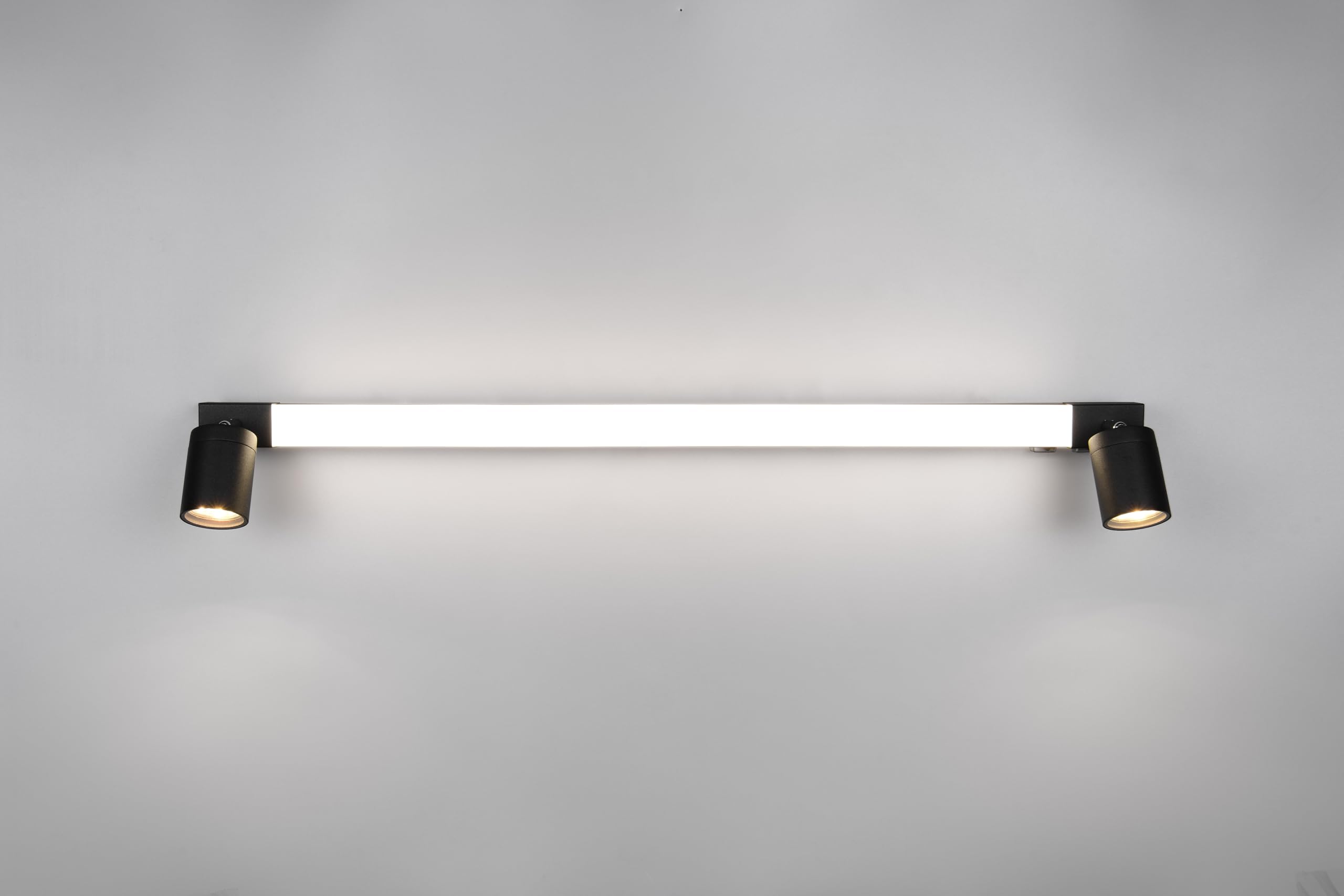 Trio Leuchten LED Badezimmer Wandleuchte Enrico 281479332, Metall Schwarz matt, 9 Watt LED, exkl. 2x GU10, Lichtfarbe einstellbar