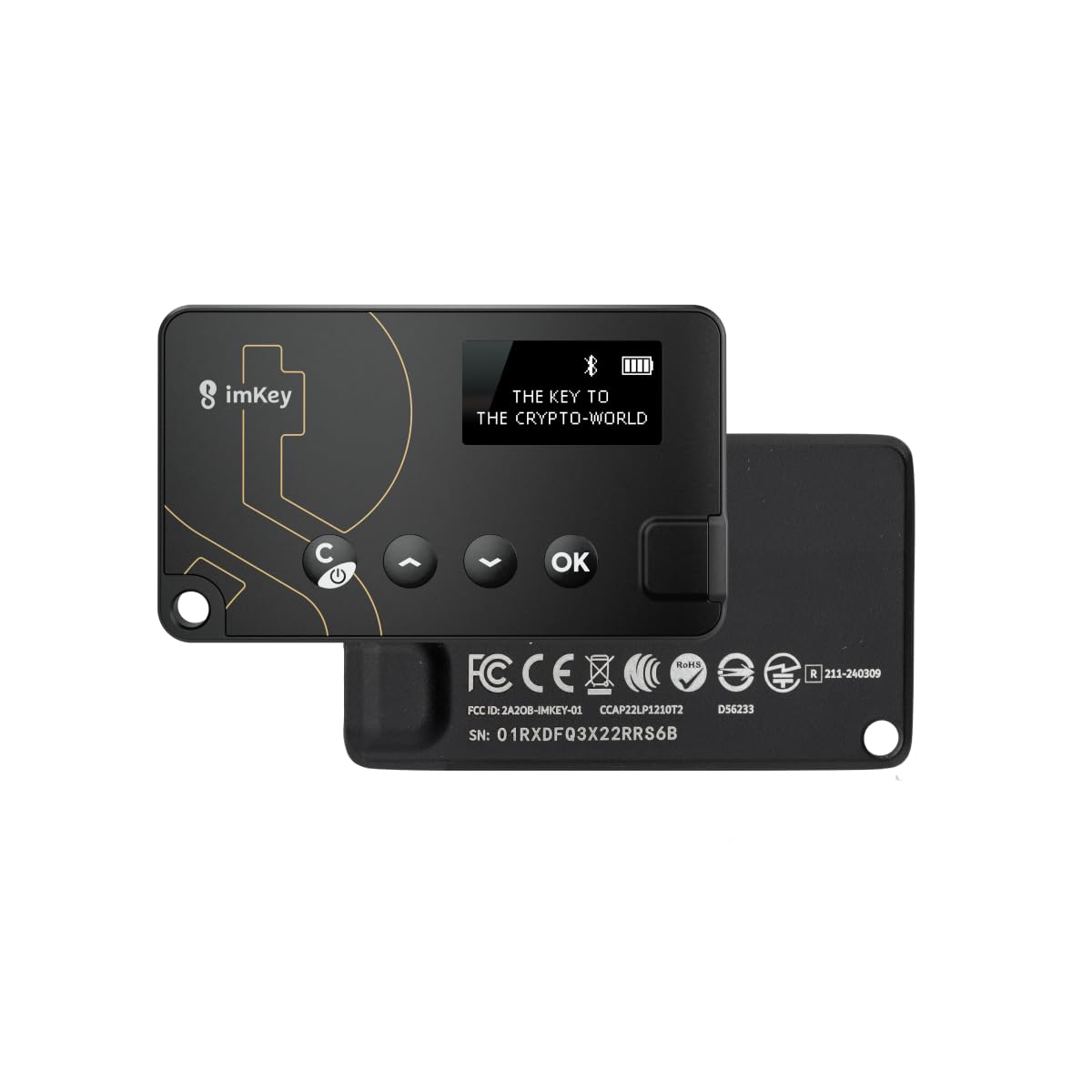 imKey Pro Cryptocurrency Hardware Wallet w/CC EAL 6+ Secure Level, Offline Operates, Multi-Secure Device Supports, Safely Stores Your Crypto (Ethereum, Bitcoin, Litecoin and More), NFTs, Layer2, EVM,