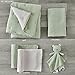 Levtex Baby - Cloud Muslin Crib Bed Set - Baby Nursery Set - Sage and White Stars - Sage Textured Muslin - 5 Piece Set Includes Quilt, Fitted Sheet, Two Swaddles & Bear Lovey