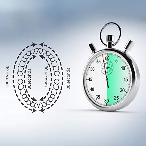 ProMedix PR-750 Elektrische Schallzahnbürste mit Reise-Etui 5 Reinigungs-Modi mit 3 Bürstenköpfen 30Sek. Timer IPX7 Wasserdicht (Schwarz, Schallzahnbürste) – Bild 8