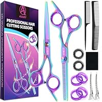 Friseurschere Set, 14 Stücke Profi 6,7 Zoll Haarschere Set, Scharfe Haarschneideschere, Hohe Qualität 440C Delstahl haarschere friseurschere Set für Damen Herren Kinder Familie Friseursalon