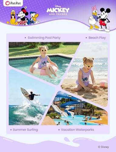 Image of Disney Elsa Princess Toddler Girls Two Piece Tankini Top and Bow Tie Bikini Bottom Beach Swimsuit Set