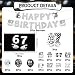 Musaeva 6 7 Birthday Decorations - 38 Pcs 6 7 Birthday Theme Party Banners Backdrop Balloons Cake Topper Decorations, Black 67 Meme Party Supplies for Teens Adults