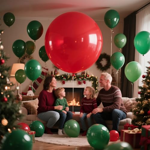 Image of Red Balloons, 9pcs 36 Inch Red Latex Balloons for Garland or Balloon Arch as Birthday Party Wedding Baby Shower Decorations
