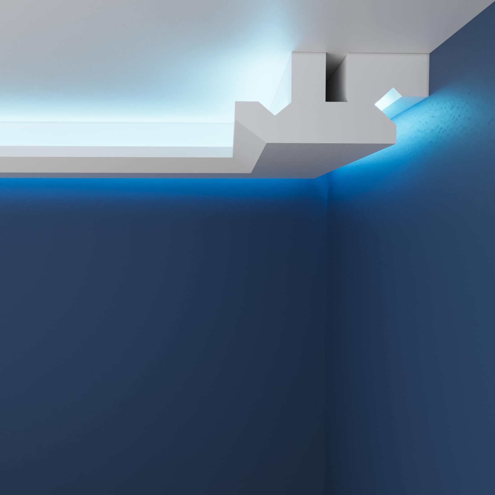WOLDECOR LED Coving for Ceilings – Premium Extruded Polystyrene Cornice Moulding Trim, Lightweight and Paintable XPS Decorative LED Cornice Coving, LED Compatible (WLL21, 10 Meters)