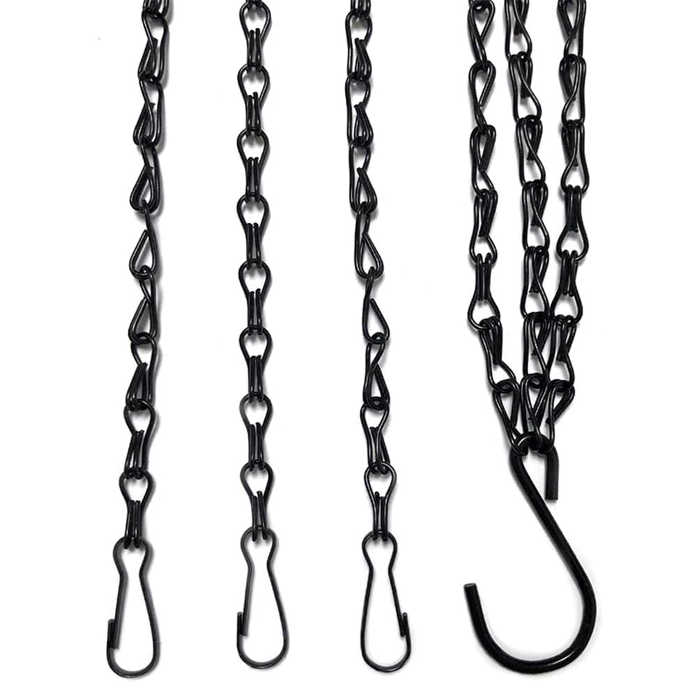 TERRIFI Hanging Basket Chains, 16 Inches 3 Leads Hanging Chains Flower Pot Hanger Replacement Plant Hangers for Bird Feeders, Planters and Lanterns,4 Pcs