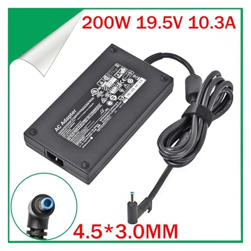 Cargador de ordenador portátil 19.5V 10.3A 200W con clavija de 4.5 x 3.0mm para viaje 3