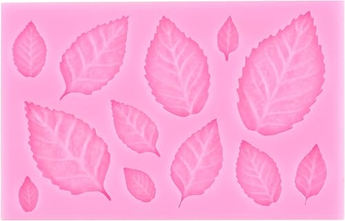 Miniatura 9 de Molde de fondant de hojas de flor de rosa Molde de silicona para decoración de pasteles Decoración de cupcakes Chocolate Candy Gum Pasta