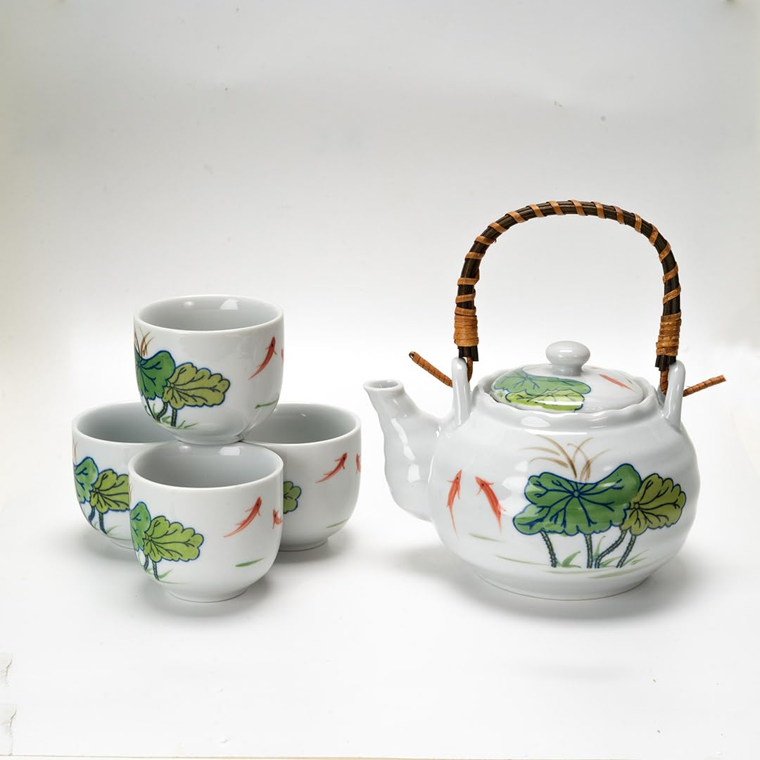 Amazon.com | Japanese Style Porcelain Tea Set, 22 fl oz Teapot