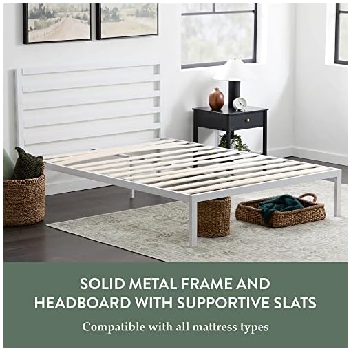 Edenbrook Cassidy Metal Platform Bed Frame with Metal Headboard Box