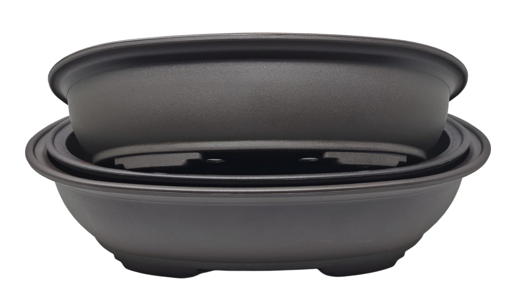 Bonsai pots, deep oval thick plastic, set of 3, 42.5cm/47cm /51cm