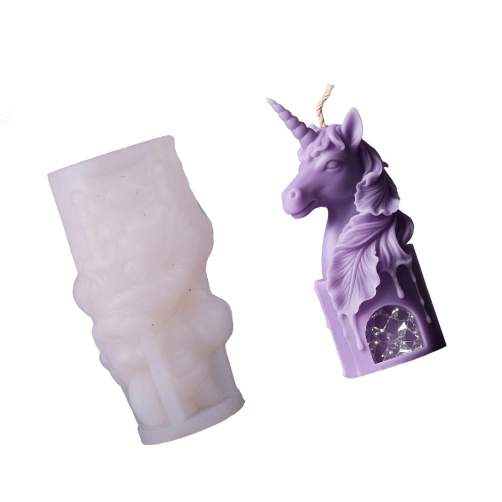 hogtnd Silicone Candle Mould with Fantasy Versatile Handmade Craft Tool for Chocolate, Soap, Wax, Art Creation, Candle Making Tool