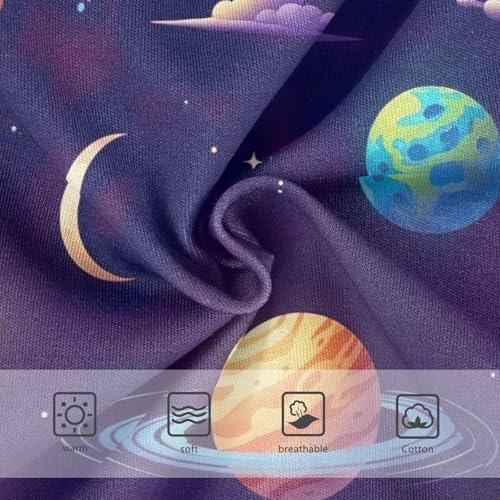 Toddler Girl Briefs, Cute Colorful Planets Girls Cotton Underwear, 2–8 Years3