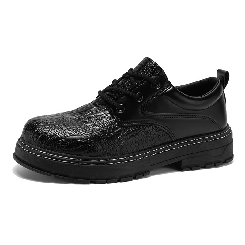 Men's Large-Sized Soft Leather lace-up Shoes - Classic Casual Business Flats, Combining Comfort with Professional Style