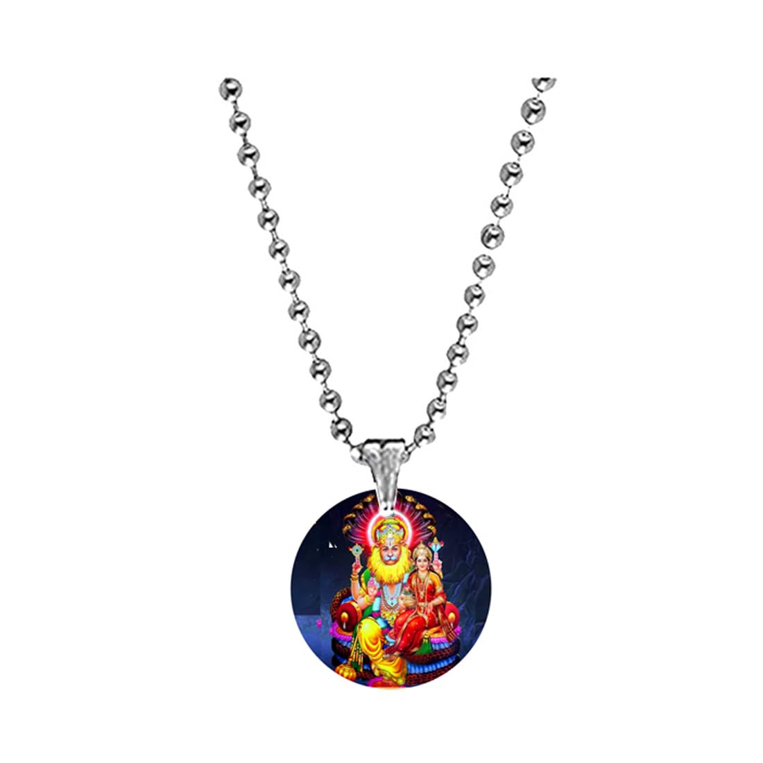 abhiora fashion Lord Narasimha Laxmi Bead Chain Acrylic Pendant for Men Women Spiritual Temple Design Gift Accessory-picture-10