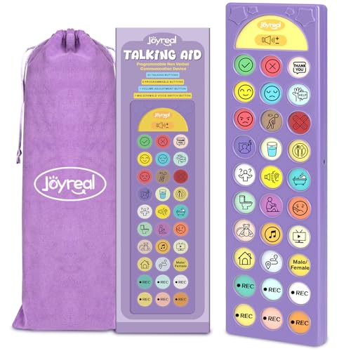 AAC Device for Autism, Joyreal Non Verbal Communication Tools for Speech Therapy & Stroke Rehab. Autism Talking Aids with 6 Programmable Buttons & Adjustable Volume, Autism Toys for Kids and Adults
