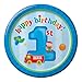8-Count Round Paper Dinner Plates, Fun at One Happy First Birthday Boy