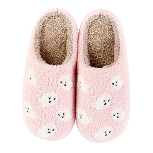Pumpkin Slippers for Women Men Halloween Slippers Spooky Slides Soft Warm Plush House Shoes