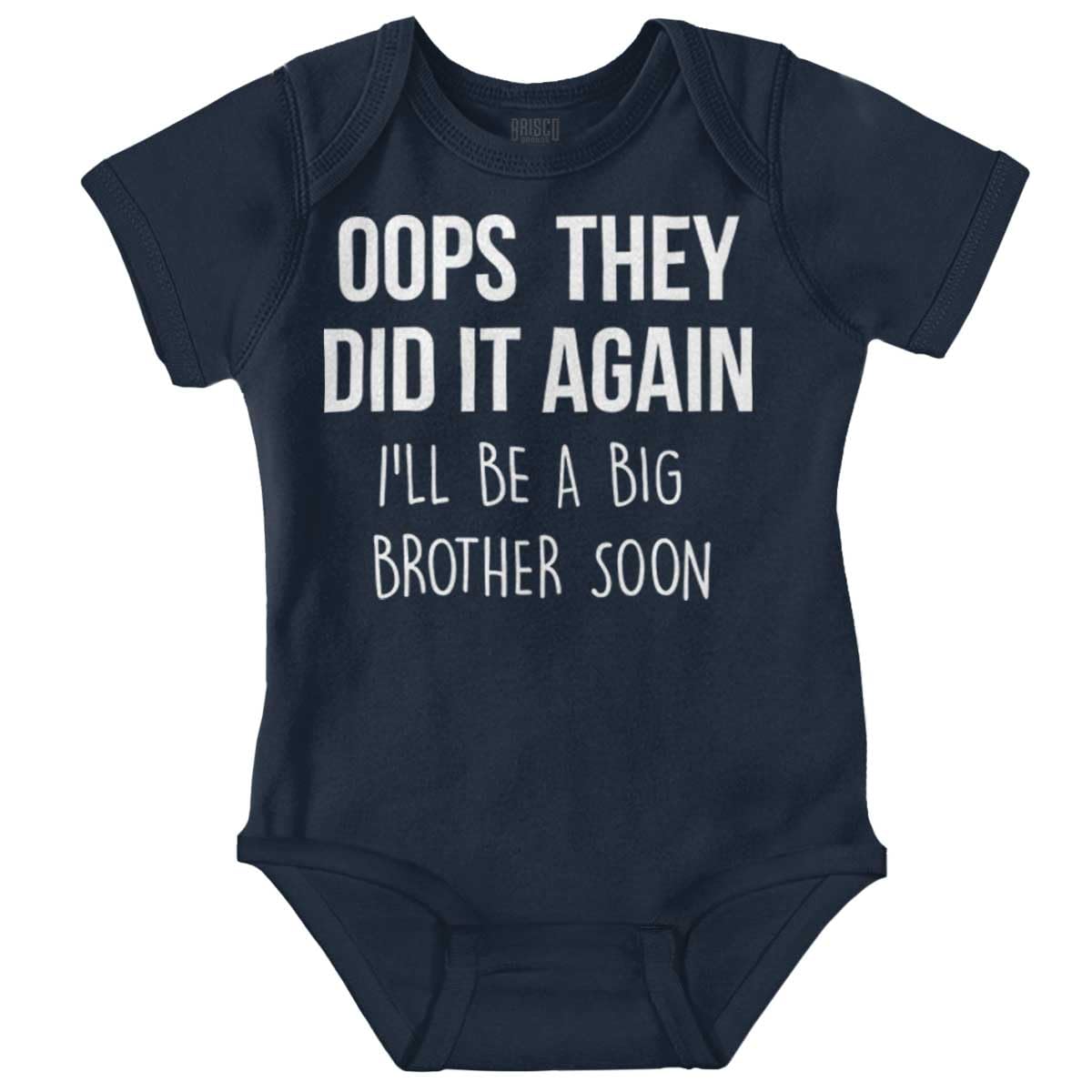 Brisco Brands Cute Brother Announcement Lil Bro Baby Bodysuit Jumper Boys