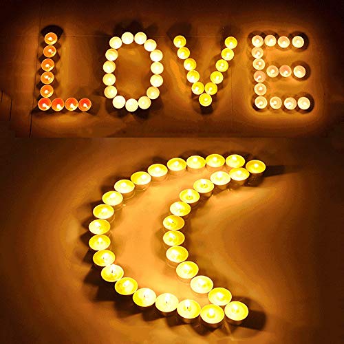 Yedan Tea Lights Candles, 50 Pack Colorful Tealights Paraffin Pressed Wax About 2 Hours Burn Time For Travel, Centerpiece, Decorative, Gifts, Happy Birthday, New Year (Pink) #TOP6