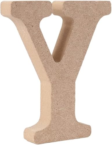 Wooden MDF Letter Y - Size 8cm Tall - Free Standing Wooden L