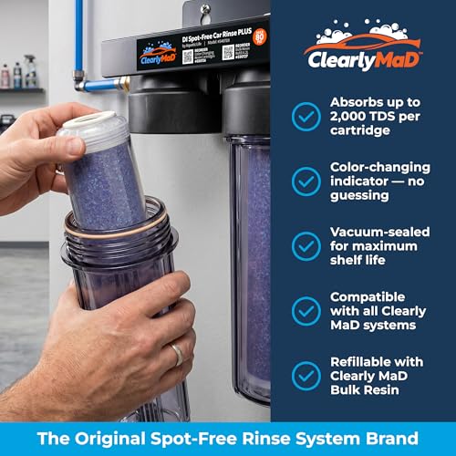 Image of 10' x 2' Deionization DI Resin Filter Cartridge Replacement for Spot-Free Car Wash, RV, Motorcycle, Water Deionizer System, 2-Pack