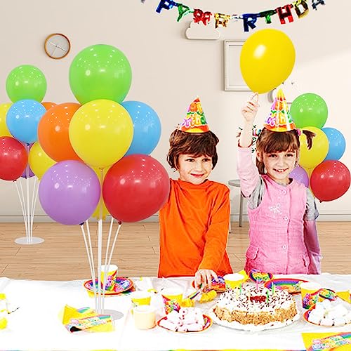 Hodihiwi NO.1-37-ZHUOPIAO 4 Balloon Stand Kit For Table With Base Centerpieces Rainbow Balloons Holder Birthday Party Decorations thumb #2
