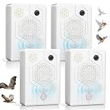 2026 Upgraded Ultrasonic Bat Deterrent (2 Pack) – Powerful Bat Removal Device for Attic, Roof, & Eaves. Effective Bird Repellent for Porch & Balconies. 24/7 Continuous Protection for Home & Garden.