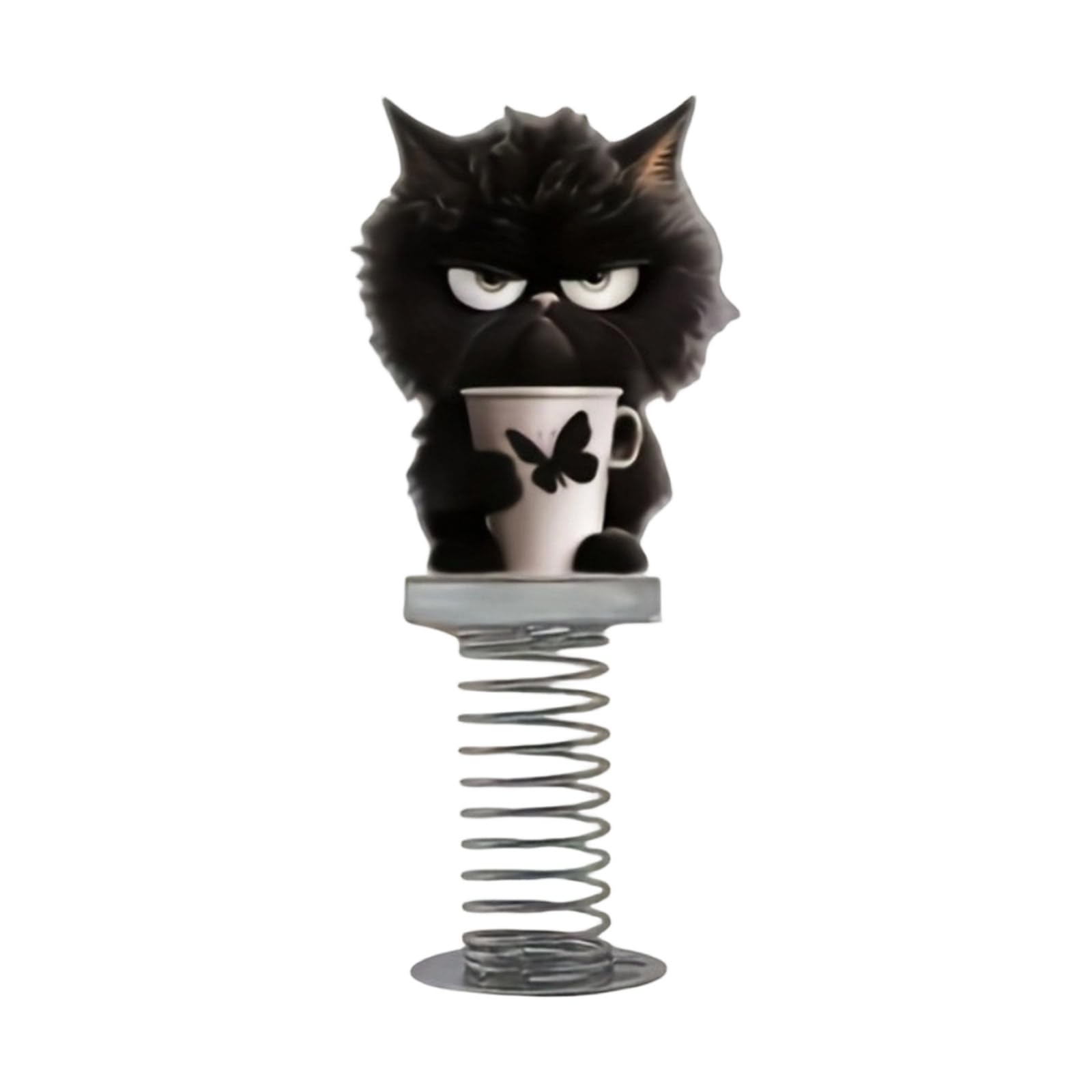 CRFFZ Shake Head Dancing Cats Car Interior Decors Reflective Acrylic Ornament Touch Activated Bounce for Auto Enthusiasts Gift Acrylic Cats Car Dashboard Decors