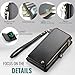 Defencase iPhone 13 Pro Max Case, Elegant Black, RFID Blocking Wallet for Women Men with Card Holder, Zipper, Magnetic Flip, PU Leather, Compatible with Wireless Charging & Kickstand