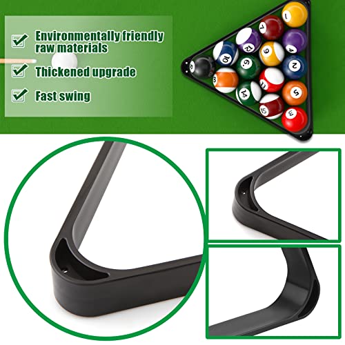 Teekerwan Heavy-Duty Deluxe Plastic 8 Ball Triangle Rack For 2 1/4" Pool Balls, Billiard Pool Table Ball Rack Triangle Rack(Black) #TOP5