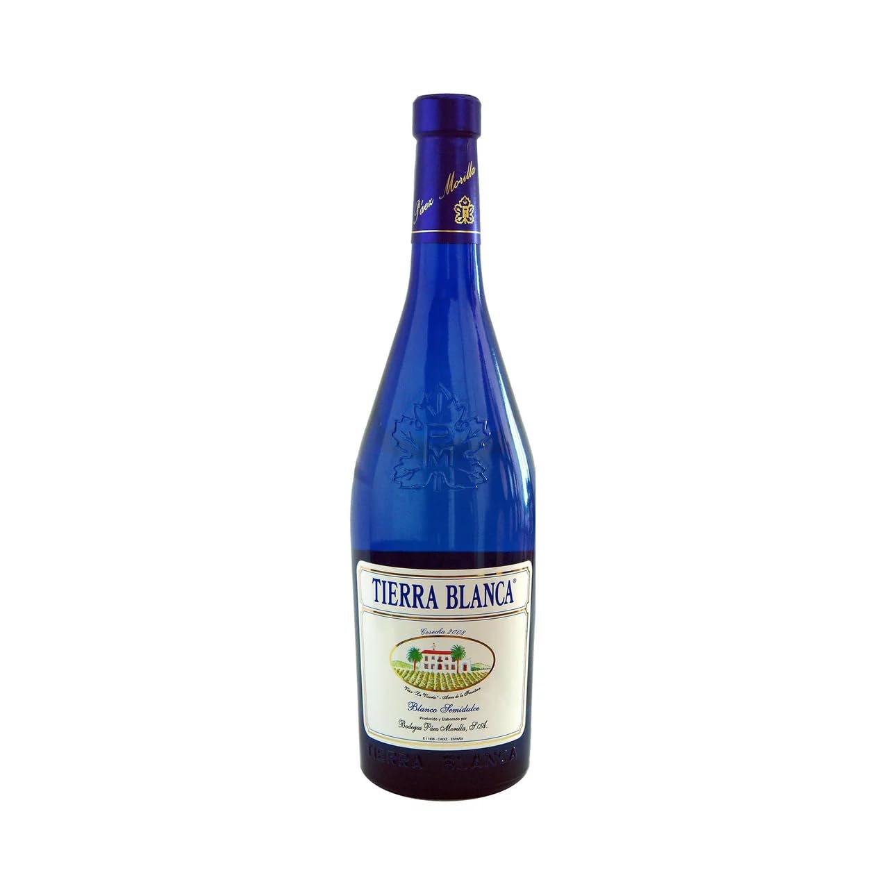 TIERRA BLANCA Halbtrockener Weißwein mit D.O. Vinos de la Tierra de Cádiz Flasche 75 cl. 4er Pack