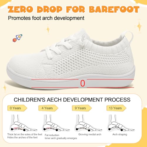 Image of LeIsfIt Toddler Shoes Girls Boys Wide Shoes Kids Zero Drop Minimalist Sneakers Barefoot Slip on Tennis Sneakers