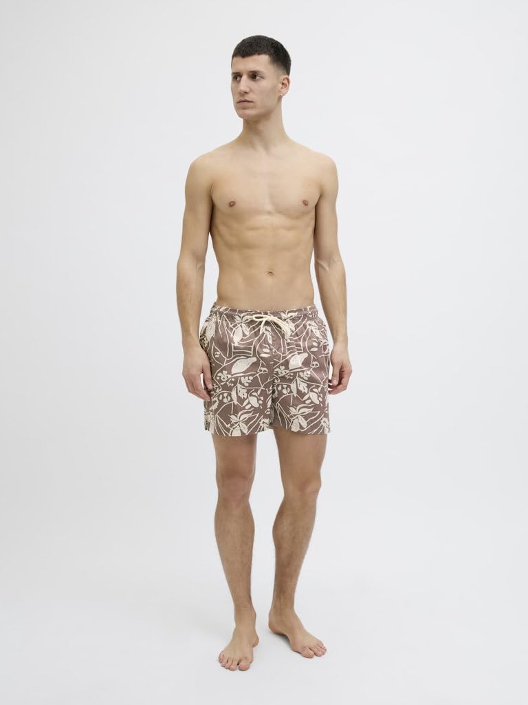 Jack & Jones Jpstmaui Jjswim Vintage AOP AKM, Deep Taupe, M