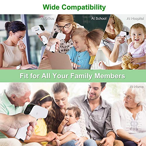 Forehead Thermometer Gun For Adults & Kids,Non Contact Thermometers For Fever With Big Led Digital Screen Indicator #TOP3