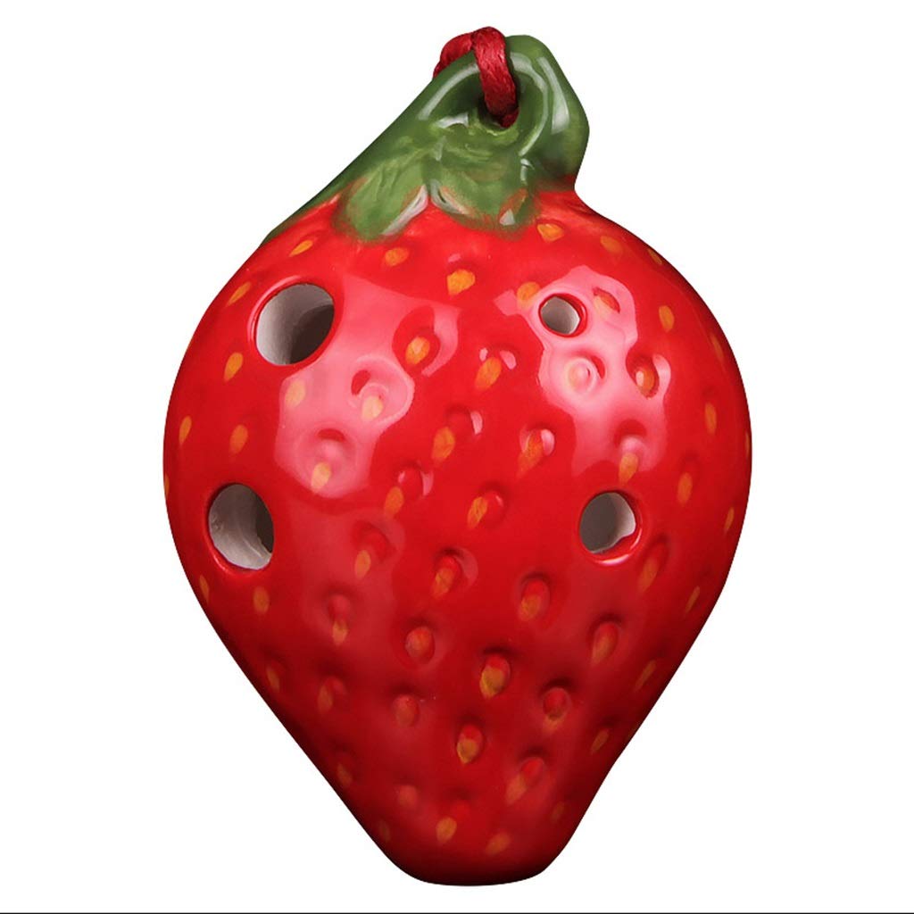 Tweeter De 4 Orificios Con Forma De Fruta Creativa Terracotta Ocarina, Los Principiantes Con Forma De Fresa Y Limón Practican Instrumentos De Viento, Caja De Embalaje + Cordón + Material Didáctico