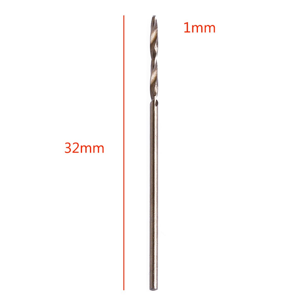 Misright 10Pcs HSS-Co Cobalt Twist Drill Bit Set- 1mm M35 General Purpose for Glass Soft Metal Tile Stone