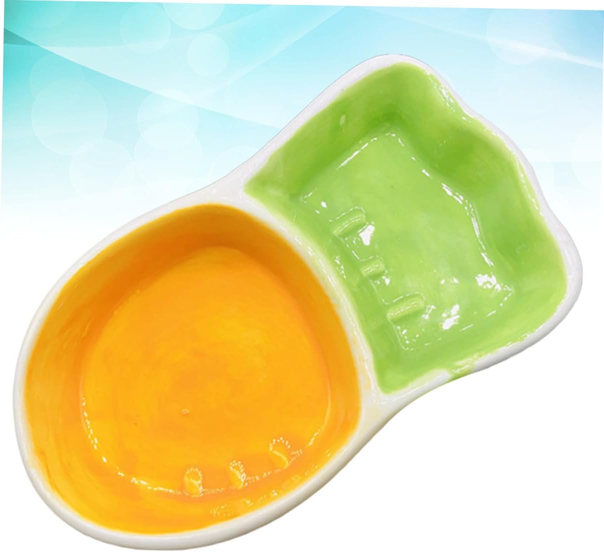 VANZACK 2pcs Pet Feeding Bowl Cute Carrot Design Food Bowls Non- and Easy Animals