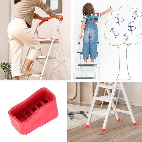 4 Stück Leiter rutschfeste Füße Matte, Gummi Leiterfüße, Rutschfeste Leiterfüße, Rutschfeste Gummi Füße Rutschfeste Gummi Für Leiterfüße Universal Leiter Fußa Bdeckungen Für Heimarbeiter