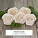 Global Sugar Art Peace Rose Ivory Sugar Cake Flowers 5 Count with Leaves by Chef Alan Tetreault