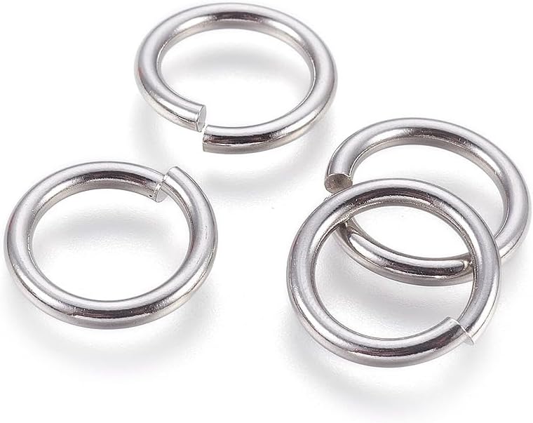 KISSITTY 20mm Jump Rings 150pcs 12 Gauge 304 Stainless Steel Open Craft Ring Connector 2mm Thick for DIY Christmas Ornaments Necklaces Bracelets Keychains Cloth Hanging Decorations