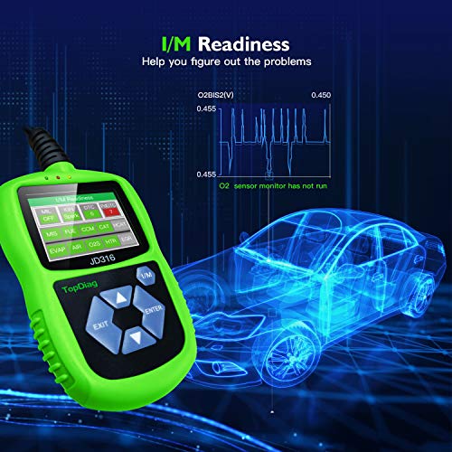 JD316 Support Mode 6 OBD2 Scanner Automotive Car Engine Fault Code Reader CAN Diagnostic Scan Tool with Battery Condition Test(Green) - Thumbnail 5