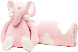 Kit para bebê cor rosa - mantinha e naninha 100% algodão, conforto e maciez, ideal para recém-nascidos e chá de bebê
