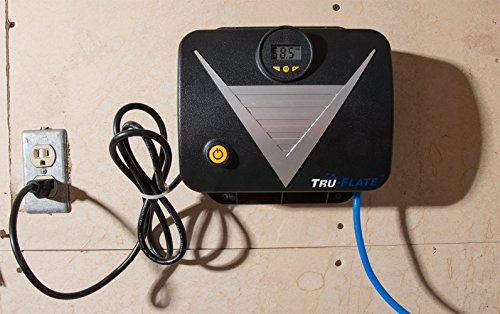 Plews & Edelmann Tru-Flate 16-250 Tankless Wall-Mount Garage Air Compressor with Gauge and 25' Coiled Hose - Thumbnail 3