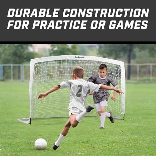 Image of GoSports Portable Soccer Goals for Kids - 13 Color Options - Choose 4 x 3 ft or 6 x 4 ft - Team Tone Pop Up Nets for Backyard